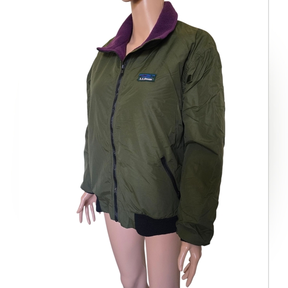 L.L BEAN WOMENS VINTAGE 90'sFLEECE LINED WARM UP JACKET - Picture 5 of 9
